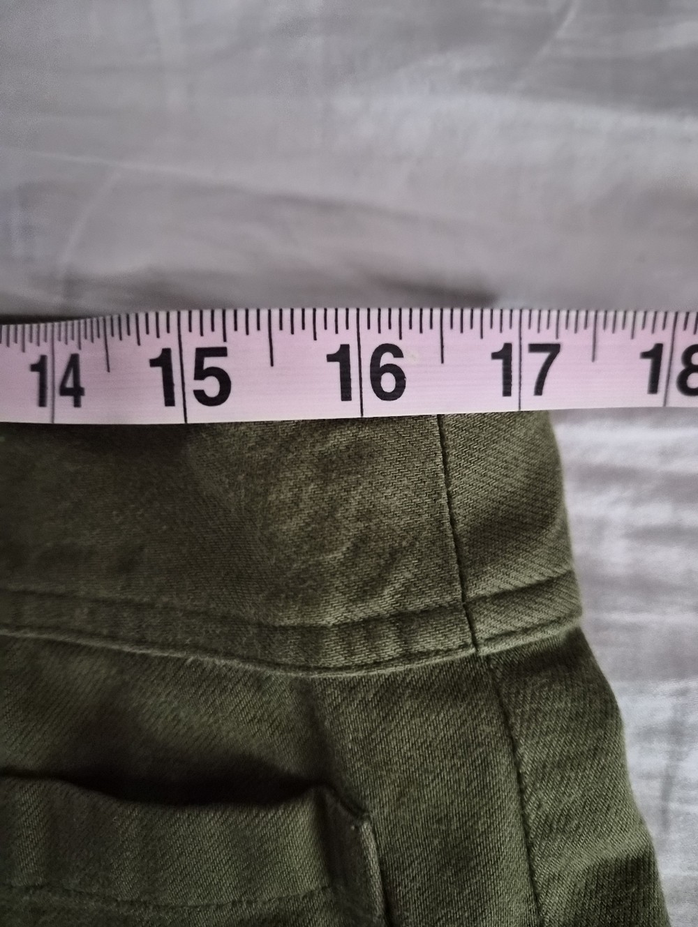 Madewell Station Olive Green Front Button Mini Skirt Size 14 - Picture 9 of 10